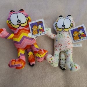 2 Garfield & Odie Multi-color Plush Toy